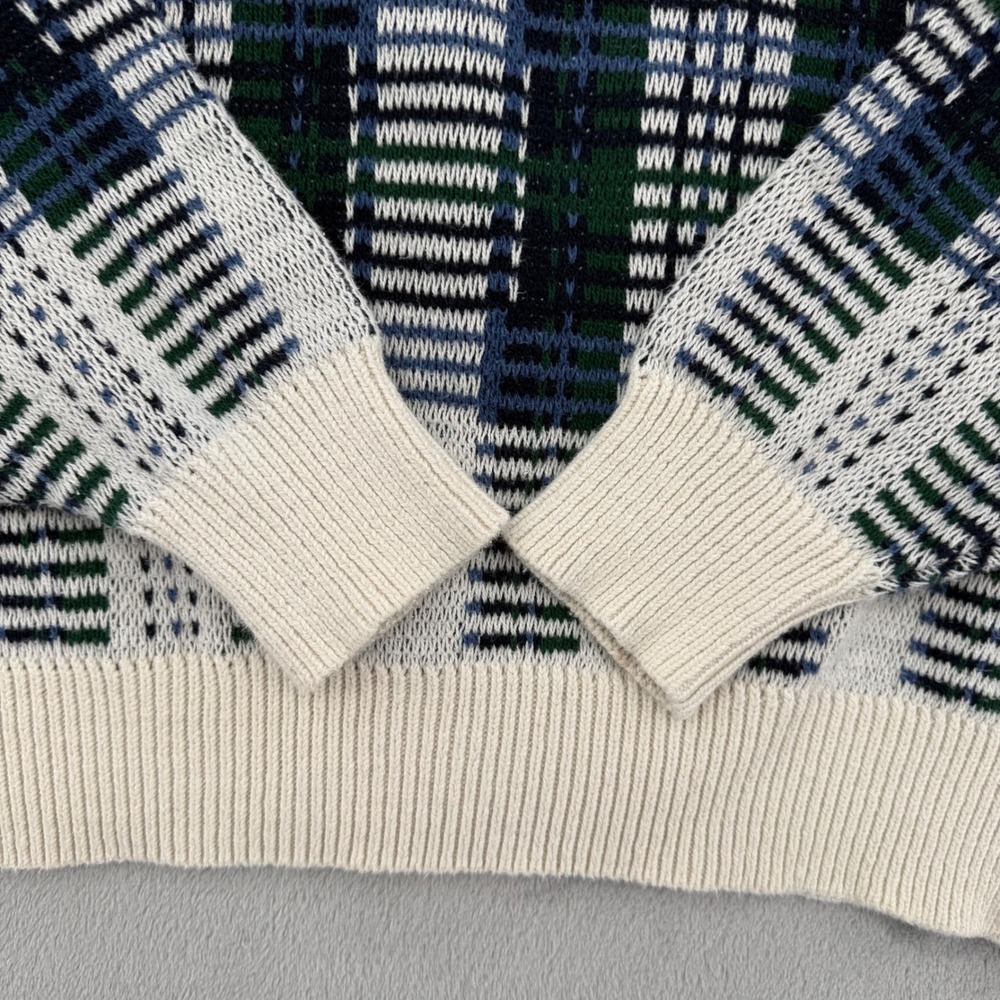 Vintage Pendleton Mens Plaid Cotton Knit Crewneck Sweater Made in USA‎ Size L - Picture 4 of 12